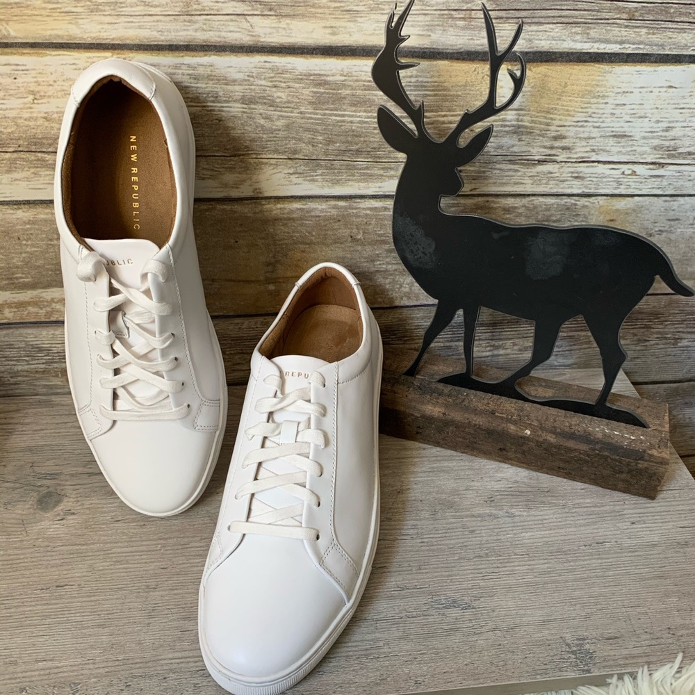 New Republic White Kurt Tennis Shoes